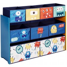 Органайзер-етажерка за играчки и книжки Ginger Home - Monster, с 9 кутии -1