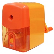 Острилка с контейнер Deli Vivid - E0635, настолна, оранжева