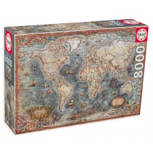 Пъзел Educa от 8000 части - Историческа карта на света -1