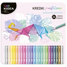 Пастелени моливи Kidea в метална кутия - 24 цвята -1