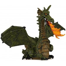 Фигурка Papo The Enchanted World – Огнедишащ дракон, зелен