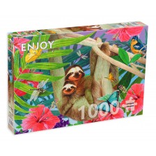 Пъзел Enjoy от 1000 части - Сладки ленивци -1
