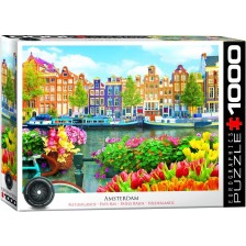 Пъзел Eurographics от 1000 части - Амстердам, Нидерландия -1