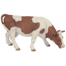 Фигурка Papo Farmyard Friends – Кафяво-бяла пасяща крава