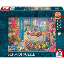 Пъзел Schmidt от 1000 части - Пъстро магазинче за цветя -1
