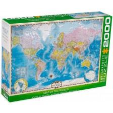 Пъзел Eurographics от 2000 части - Карта на света -1