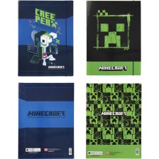 Папка с ластик Panini Minecraft - Neon Green, А4, асортимент -1