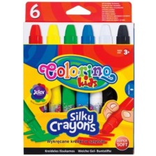 Пастели Colorino Kids - Silky crayons, 6 цвята -1