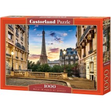 Пъзел Castorland от 1000 части - Разходка в Париж по залез -1