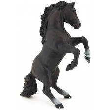 Фигурка Papo Horses, foals and ponies – Изправен кон, черен -1