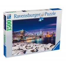 Пъзел Ravensburger от 1500 части - Ню Йорк през зимата -1
