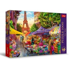 Пъзел Trefl от 1000 части - Магазинче за цветя, Париж -1