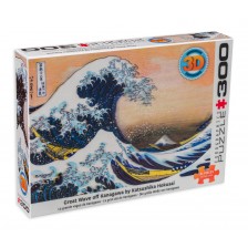 Пъзел с 3D ефект Eurographics от 300 части - Голямата вълна край Канагава -1
