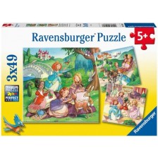 Пъзел Ravensburger от 3 x 49 части - Малки принцеси -1
