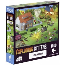 Пъзел Exploding Kittens от 1000 части - На двора -1