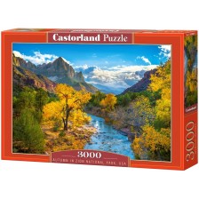 Пъзел Castorland от 3000 части - Есен в Национален парк Зион, САЩ -1