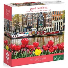 Пъзел Good Puzzle от 1000 части - Цветя в Амстердам -1