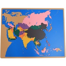 Пъзел Монтесори Smart Baby - Карта на Азия, 34 части
