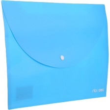 Папка с копче Deli Rio - E38131, А4, синя -1