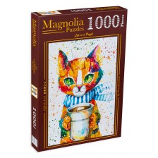 Пъзел Magnolia от 1000 части - Цветно коте -1