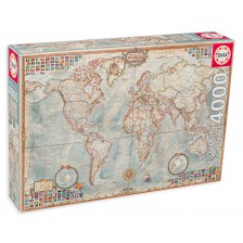 Пъзел Educa от 4000 части - Карта на света -1