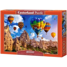 Пъзел Castorland от 2000 части - Цветни балони, Кападокия -1