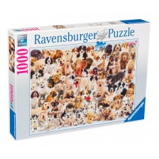 Пъзел Ravensburger от 1000 части - Колаж с кучета -1