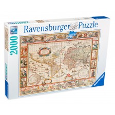 Пъзел Ravensburger от 2000 части - Древна карта на света от 1650 -1