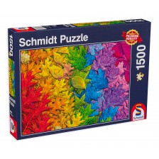 Пъзел Schmidt от 1500 части - Многоцветни листа -1
