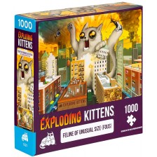 Пъзел Exploding Kittens от 1000 части - Котешки апокалипсис -1