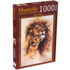 Пъзел Magnolia от 1000 части - Лъв и лъвче -1