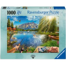Пъзел Ravensburger от 1000 части - Живот на езерото -1