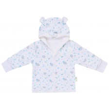 Памучно бебешко палтенце Bio Baby - 80 cm, 9-12 месеца, синьо -1