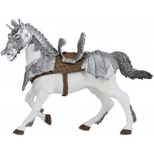 Фигурка Papo The Medieval Era – Конят на рицаря в броня -1