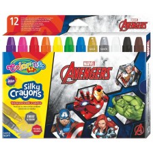 Пастели Colorino - Marvel Avengers Silky, 12 цвята