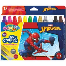 Пастели Colorino - Marvel Spider-Man Silky, 12 цвята -1