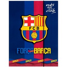 Папка с ластик Derform - FC Barcelona, A4,Асортимент -1