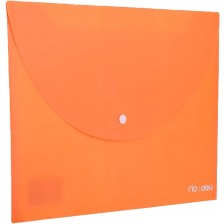 Папка с копче Deli Rio - E38131, А4, оранжева