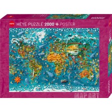 Пъзел Heye от 2000 части - Географска карта -1