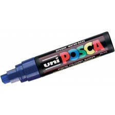 Перманентен маркер със скосен връх Uni Posca - PC 17K L, 15 мм, светлосин -1