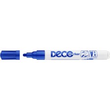 Перманентен маркер Ico Deco - объл връх, син -1