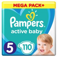 Пелени Pampers - Active Baby 5, 110 броя