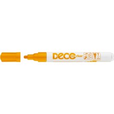 Перманентен маркер Ico Deco - объл връх, оранжев -1