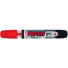 Перманентен маркер Uni Prockey - PM-225F, на водна основа, 1.4-2.0 mm и 3.7 mm, червен -1