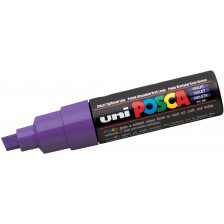 Перманентен маркер със скосен връх Uni Posca - PC-8K, 8 mm, лилав -1