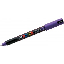 Перманентен, ултра фин маркер Uni Posca - PC-1MR, 0.7 mm, лилав -1