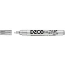 Перманентен маркер Ico Deco - объл връх, сребрист -1