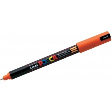 Перманентен, ултра фин маркер Uni Posca - PC-1MR, 0.7 mm, оранжев -1