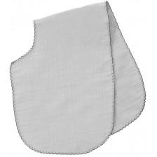 Пелена за рамо от муселин BabyJem - Сива, 22 х 57 cm -1
