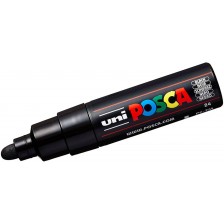Перманентен маркер със объл връх Uni Posca - PC-7M, 5.5 mm, черен -1